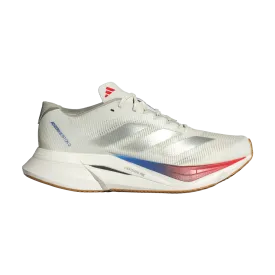 adidas Women's Adizero Boston 12 Core White/Matte Silver/Pure Ruby