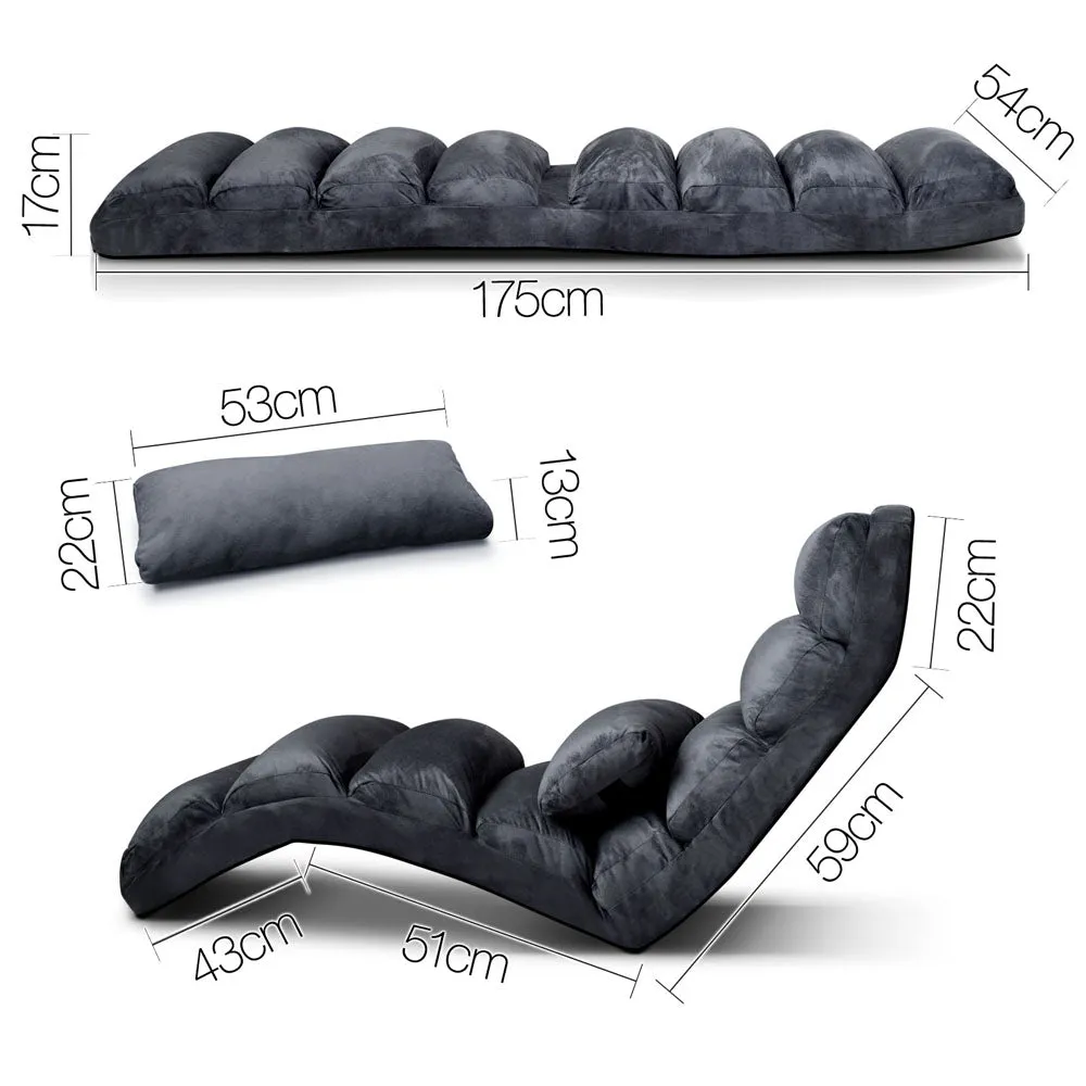 Adjustable Lounge Sofa Chair - Charcoal