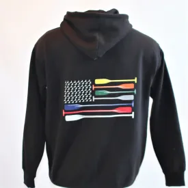 Adult Black First Responders  - Oars Flag - Full Zip