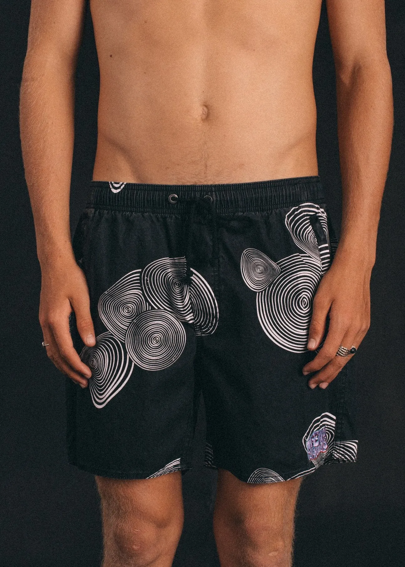 Afends Mens Baywatch Psychedelics - Elastic Waist Boardshort