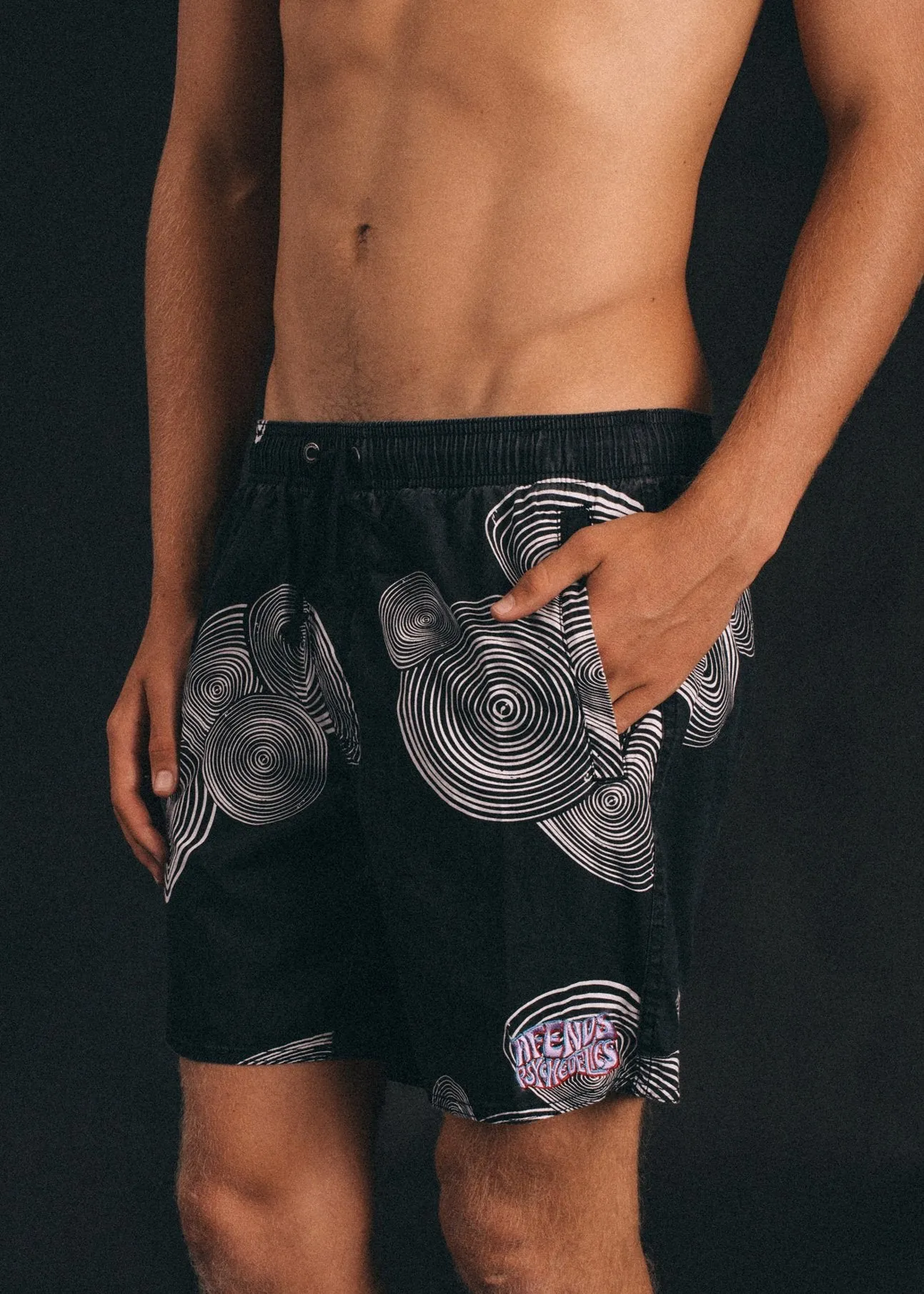 Afends Mens Baywatch Psychedelics - Elastic Waist Boardshort