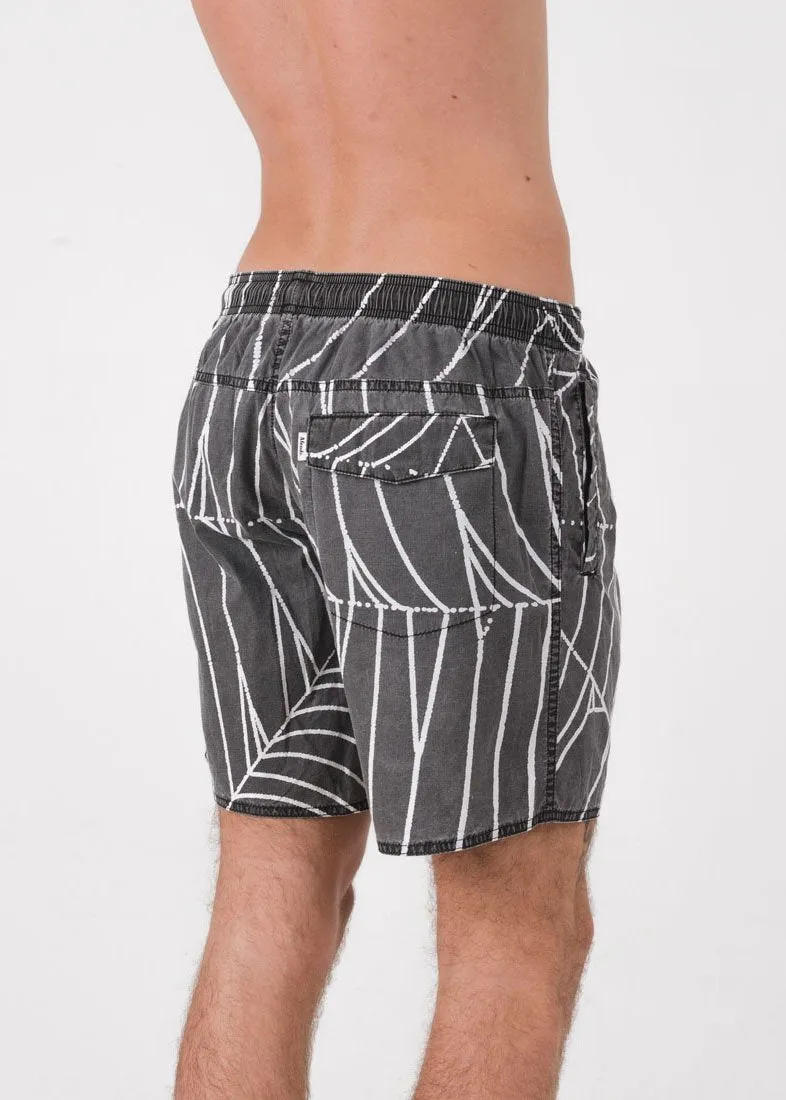 Afends Mens Baywatch Webs - Elastic Waist Boardshort