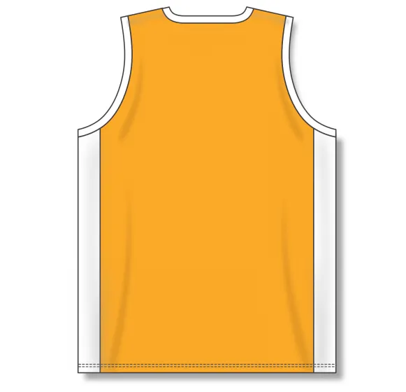 Athletic Knit (AK) B2115M-236 Mens Gold/White Pro Basketball Jersey