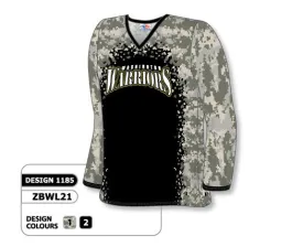 Athletic Knit Sublimated Long Sleeve Basketball Shooting Shirt Design 1185