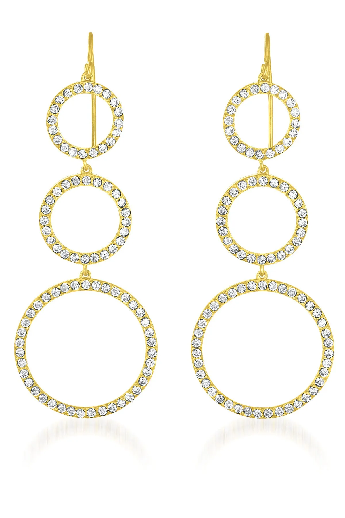 Audrey Tri Circle Earrings