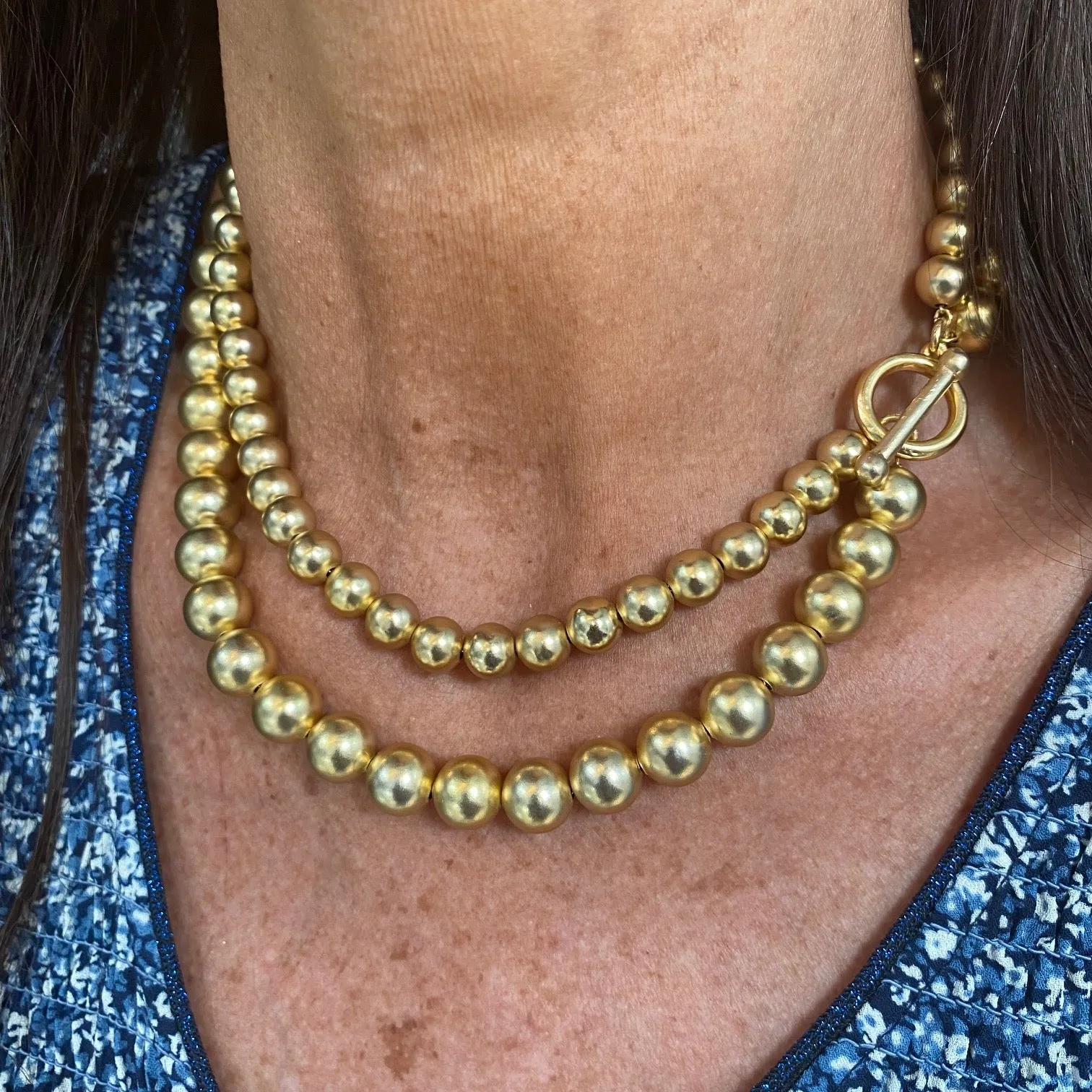 Beaded Chain Layered Necklace