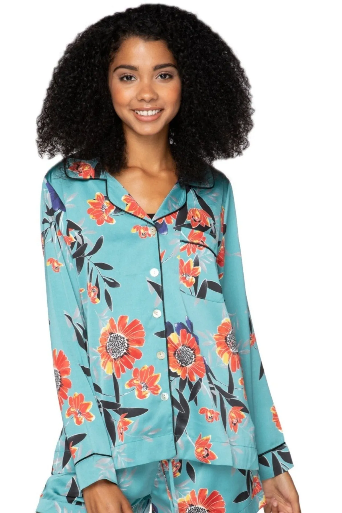 Bed to Brunch Piper Shirt | Summer Bloom Print | Subtle Luxury