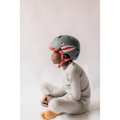 bern Comet Kids' Helmet - Gray Shark Graphics