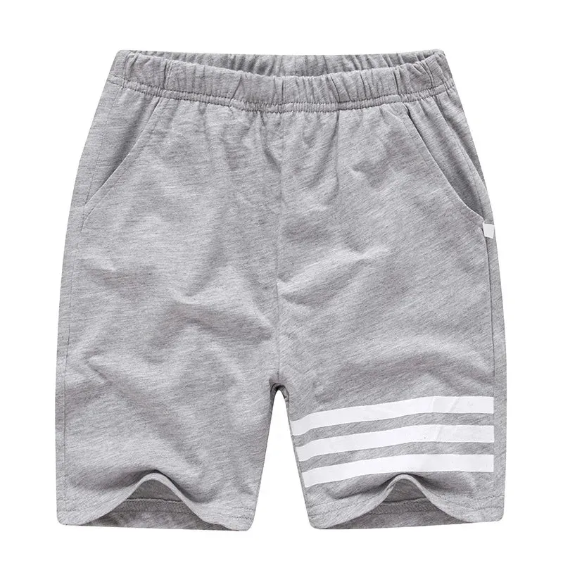 Big Kids Shorts Wholesale 8-15 Years Old Children's Casual Short Classic Three-color Black White Gray Student Boys Sweatpants