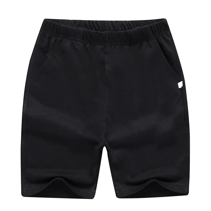 Big Kids Shorts Wholesale 8-15 Years Old Children's Casual Short Classic Three-color Black White Gray Student Boys Sweatpants