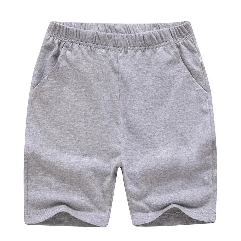 Big Kids Shorts Wholesale 8-15 Years Old Children's Casual Short Classic Three-color Black White Gray Student Boys Sweatpants