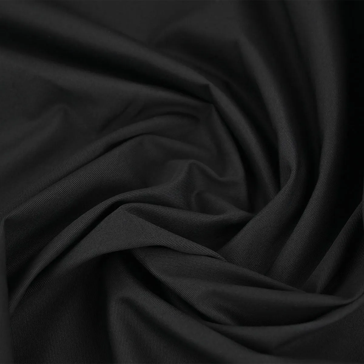 Black Stretch Gabardine Fabric  97512