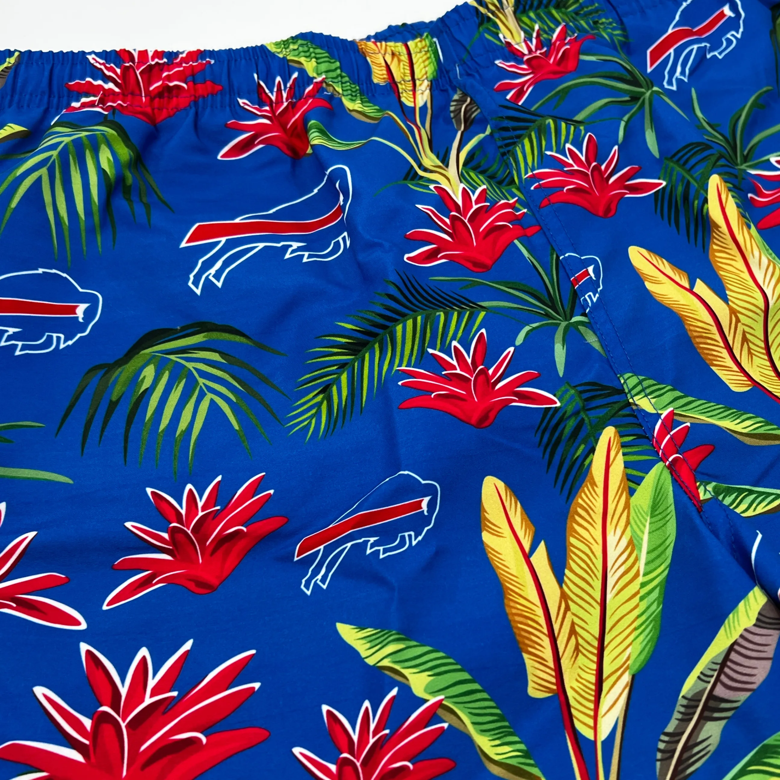 Buffalo Bills Royal Blue With Floral Swim Trunks