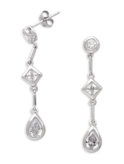 Clarisse Bezel Setting Drop Earrings