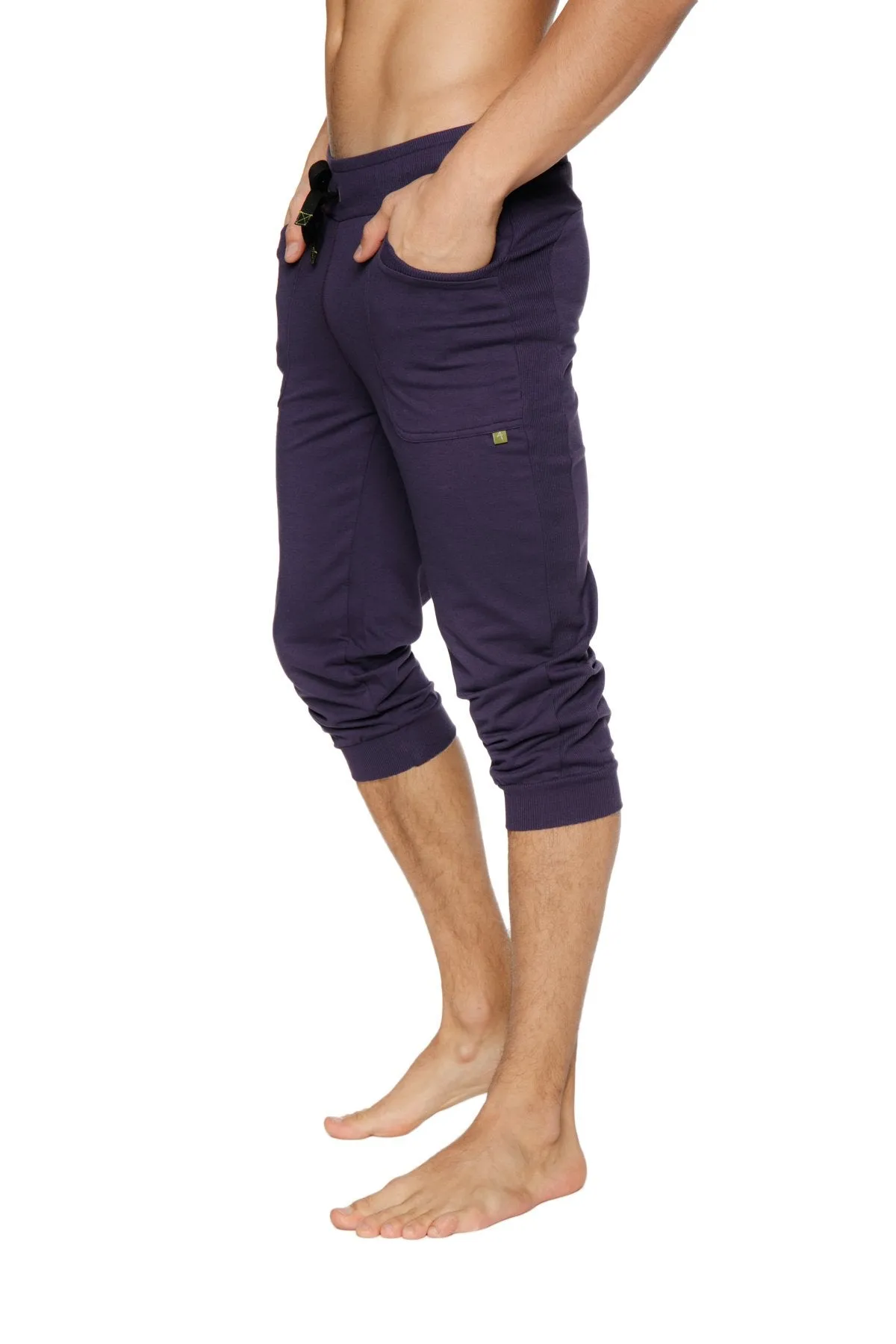 Cuffed Yoga Pants (Eggplant)