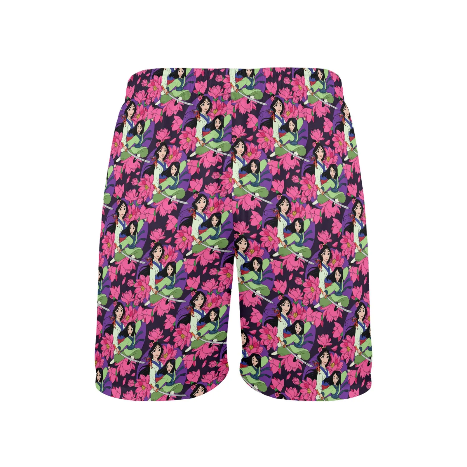 Disney Mulan Blooming Flowers Men's Swim Trunks Swimsuit