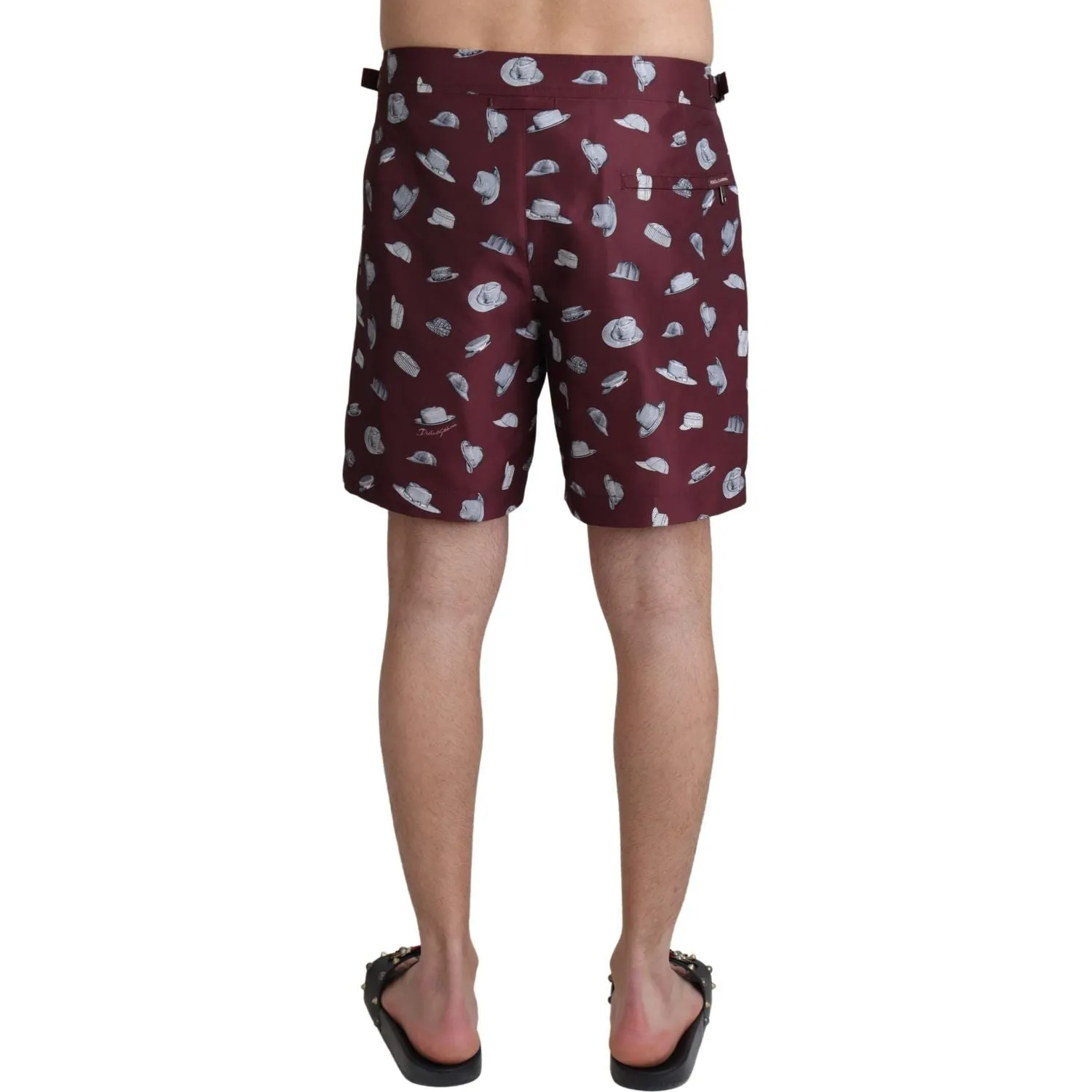 Dolce & Gabbana Elegant Maroon Swim Trunks