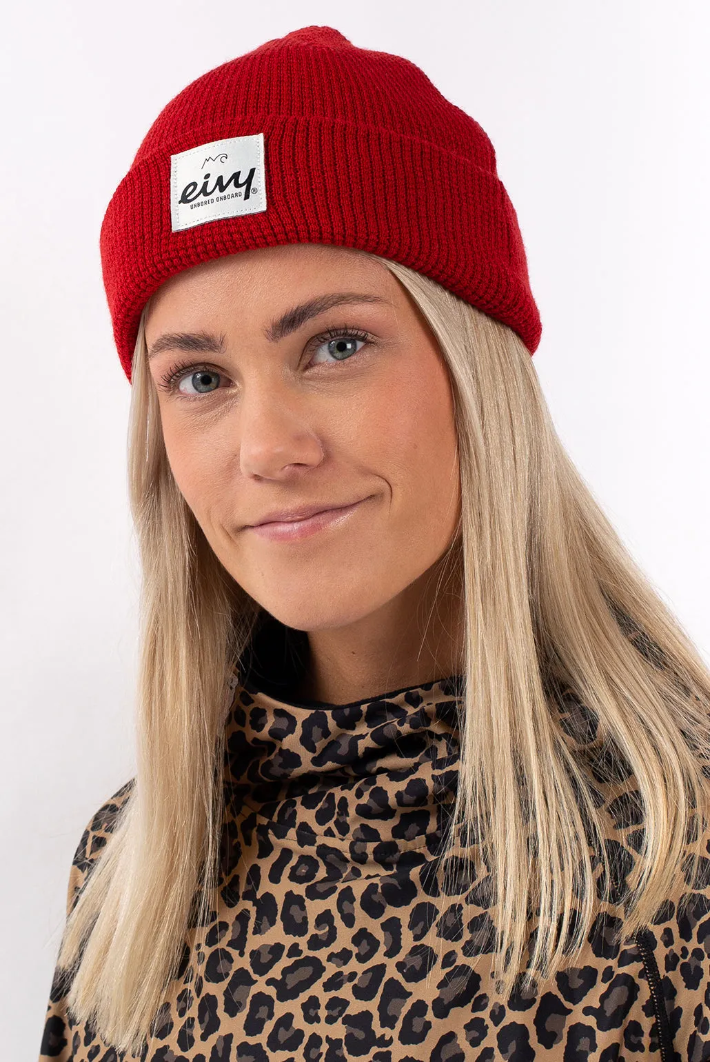 Eivy Ocean Knit Beanie Red