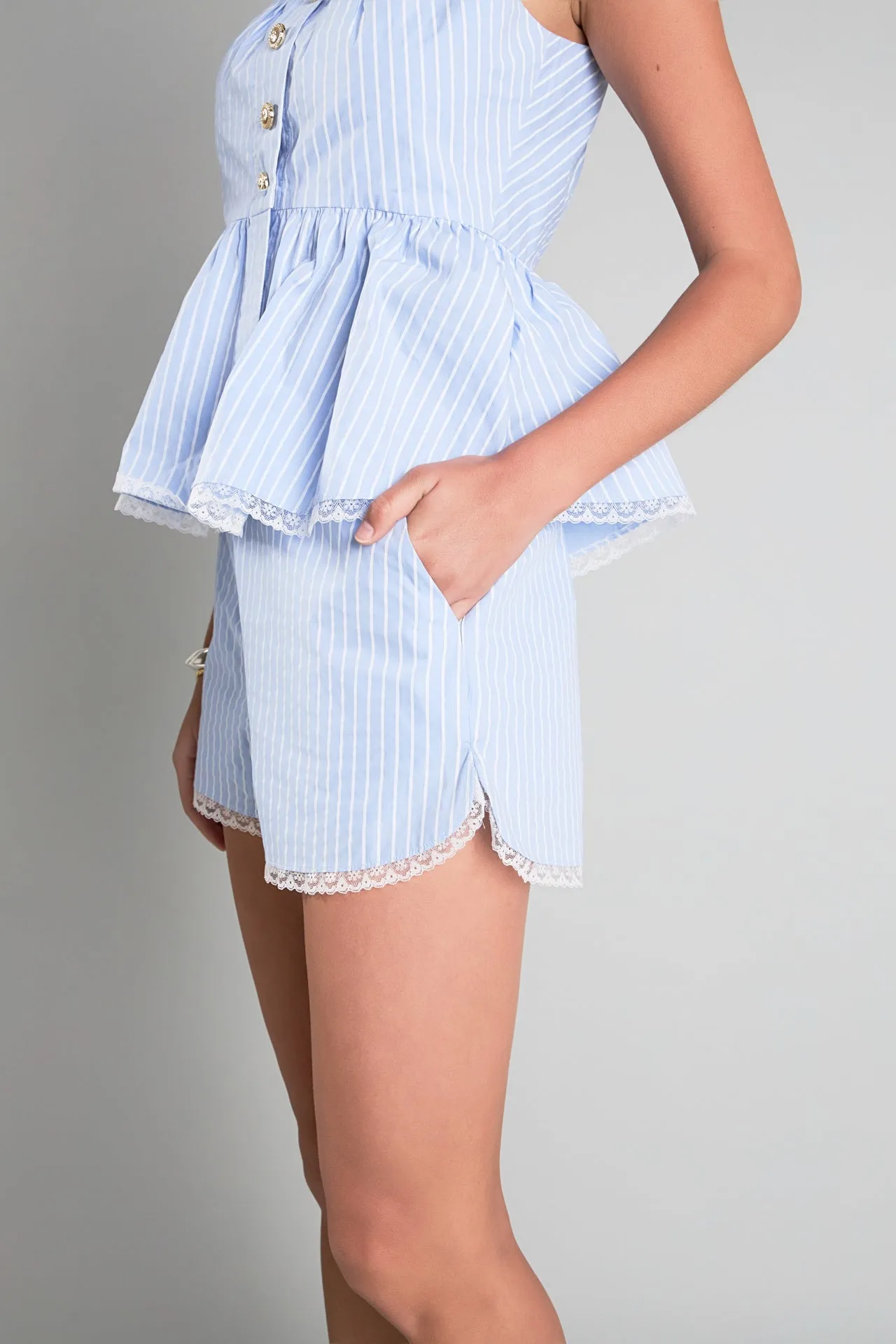 English Factory Striped Shorts