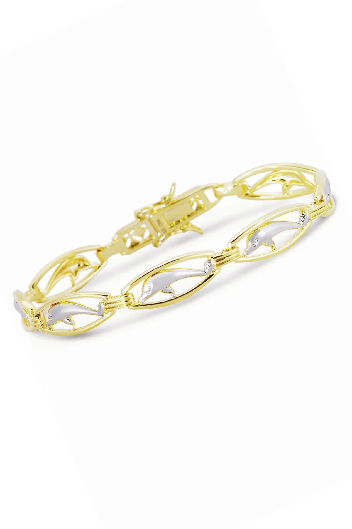 Fabienne Dolphin Circle Link Bracelet