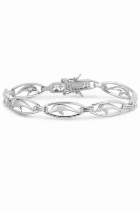 Fabienne Dolphin Circle Link Bracelet