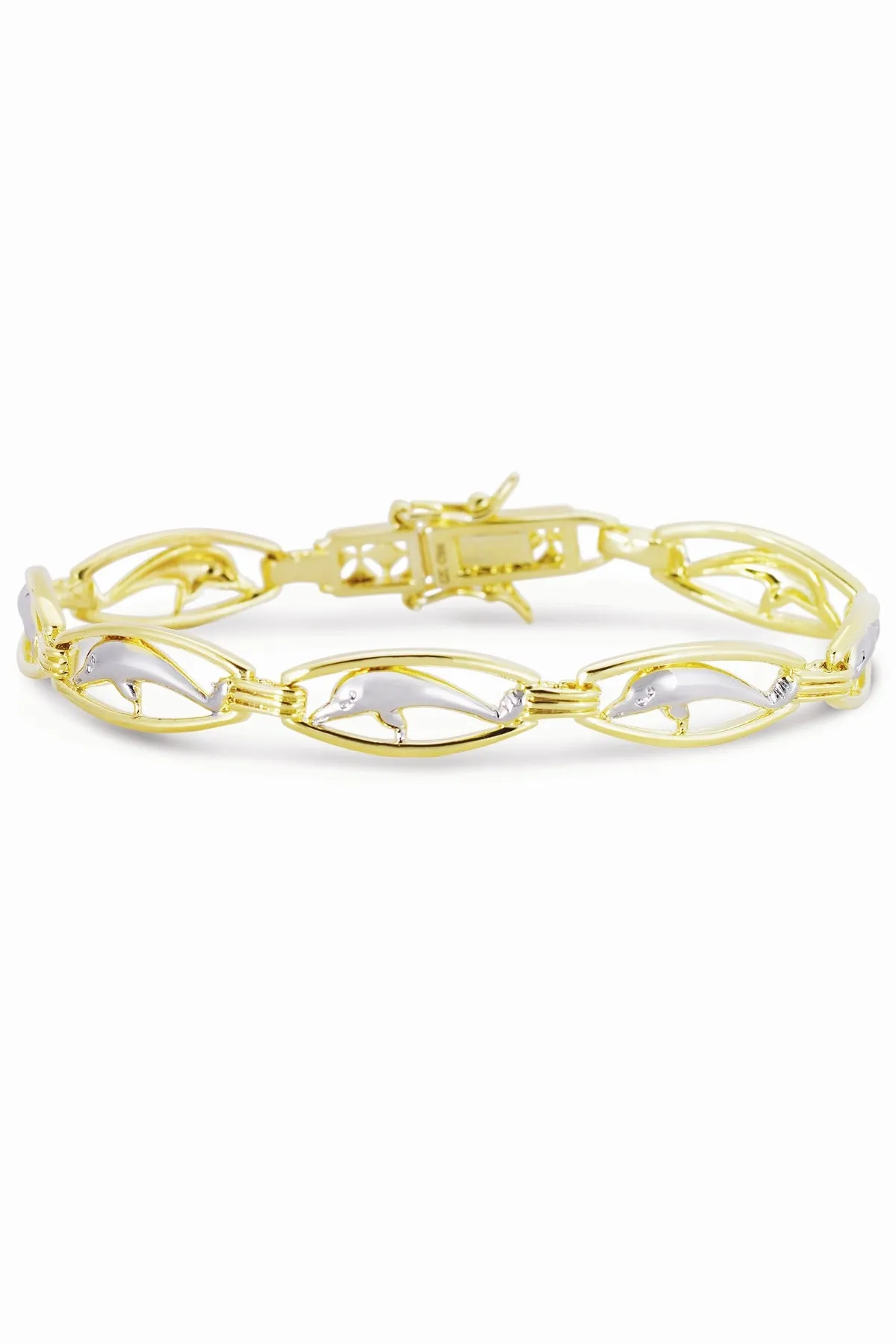 Fabienne Dolphin Circle Link Bracelet