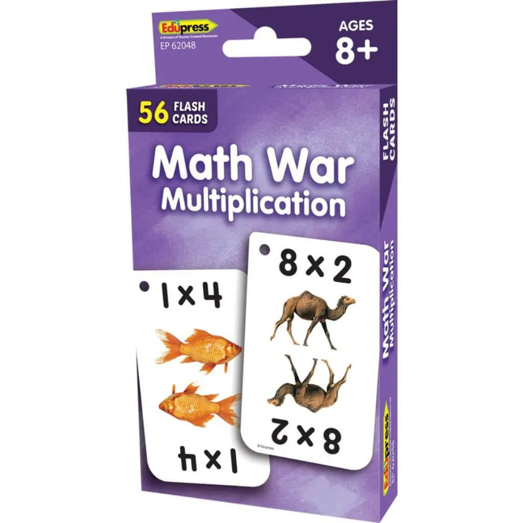 Flash Cards Math War Multiplication