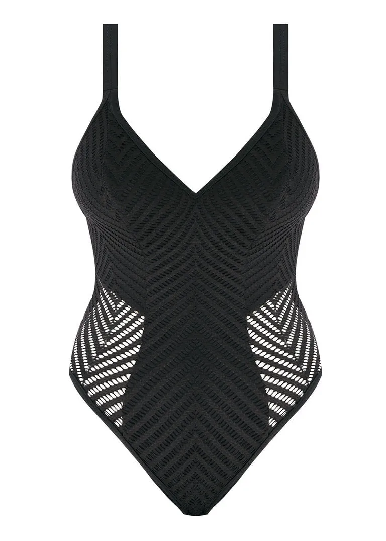 Freya Urban Swim Suit Plunge Soft Cups One Piece in Night Black