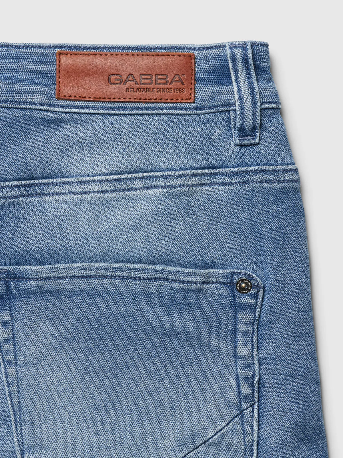 Gabba Slim Fit Rolled Denim Short Lt Blue