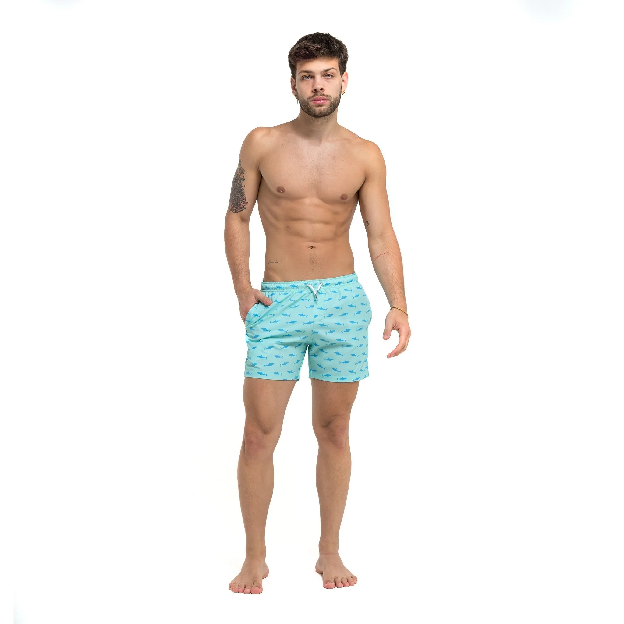 Great White - 5" Swim Trunks