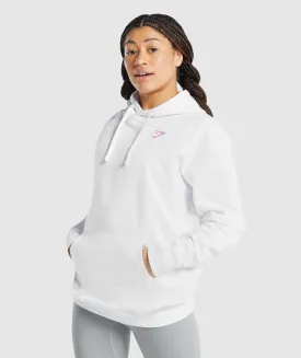 Gymshark Pre-Workout Graphic Hoodie - White