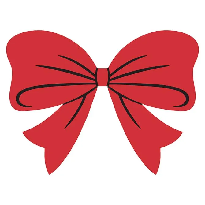 Holiday Bow Window Stickers - Vibrant Red Festive Holiday Stickers - Durable, Weatherproof Vinyl with Easy On/Off Adhesive - Back Slit for Seamless Installation - 14" x 10-5/8"