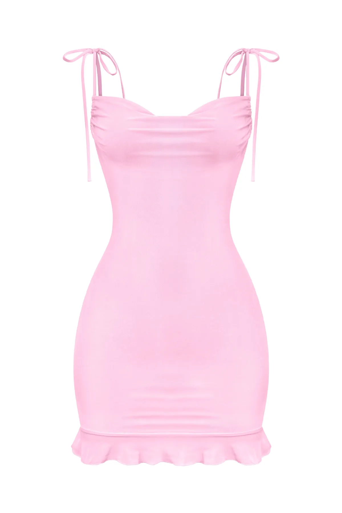 Jaylin Cowl Mini Dress (Pink)