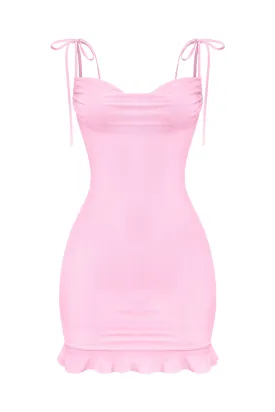 Jaylin Cowl Mini Dress (Pink)