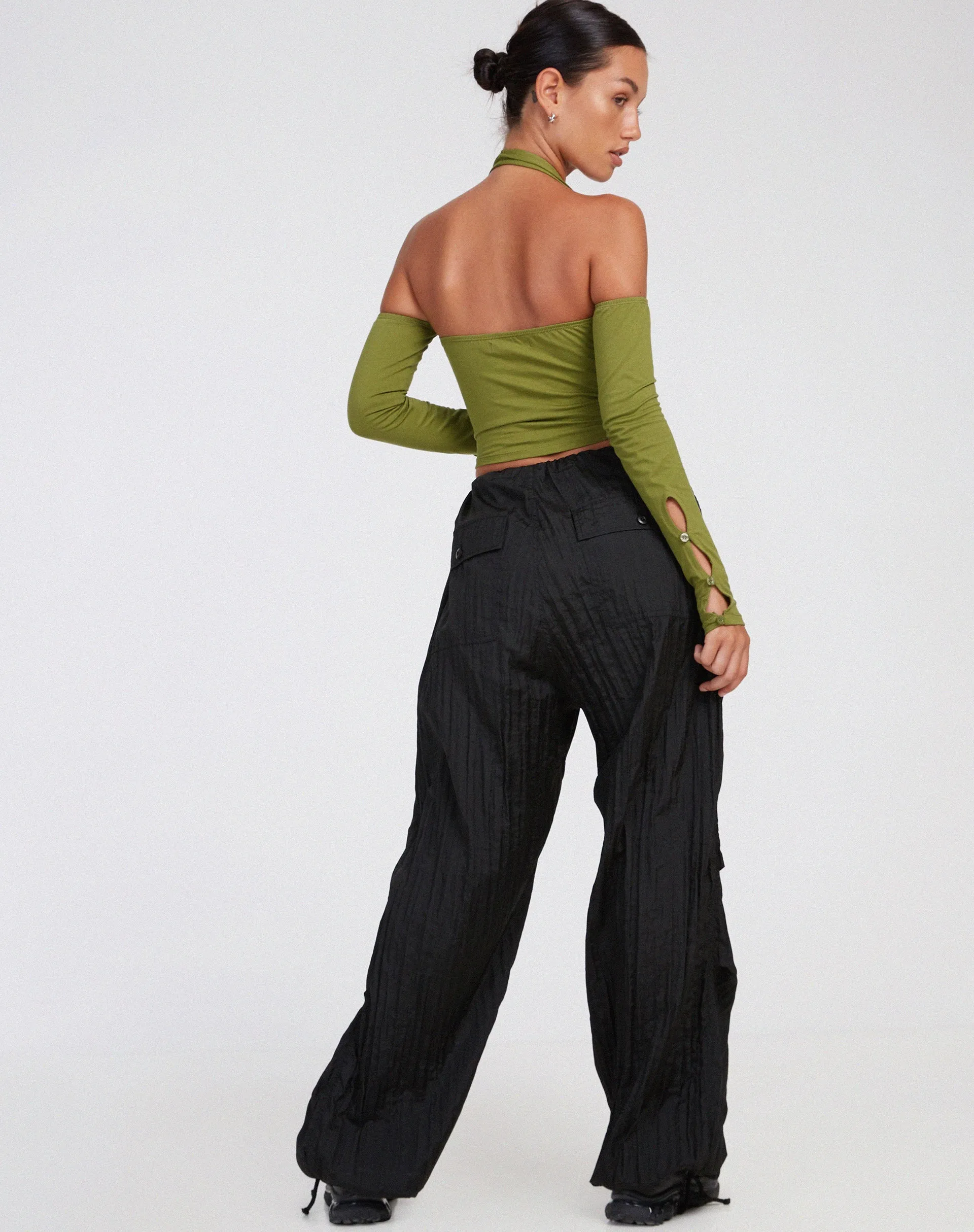 Jayne Crop Top in Khaki