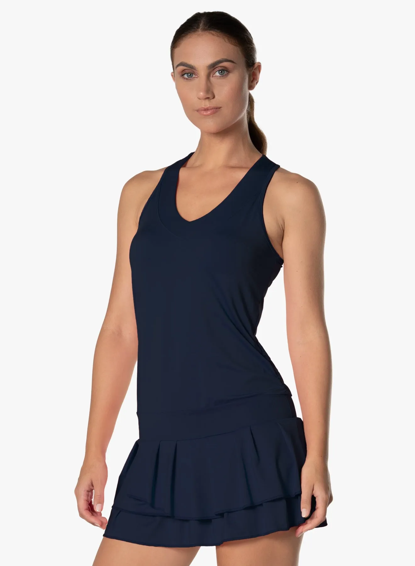 Ladies Lucky In Love In It To Win It Dress (Navy)