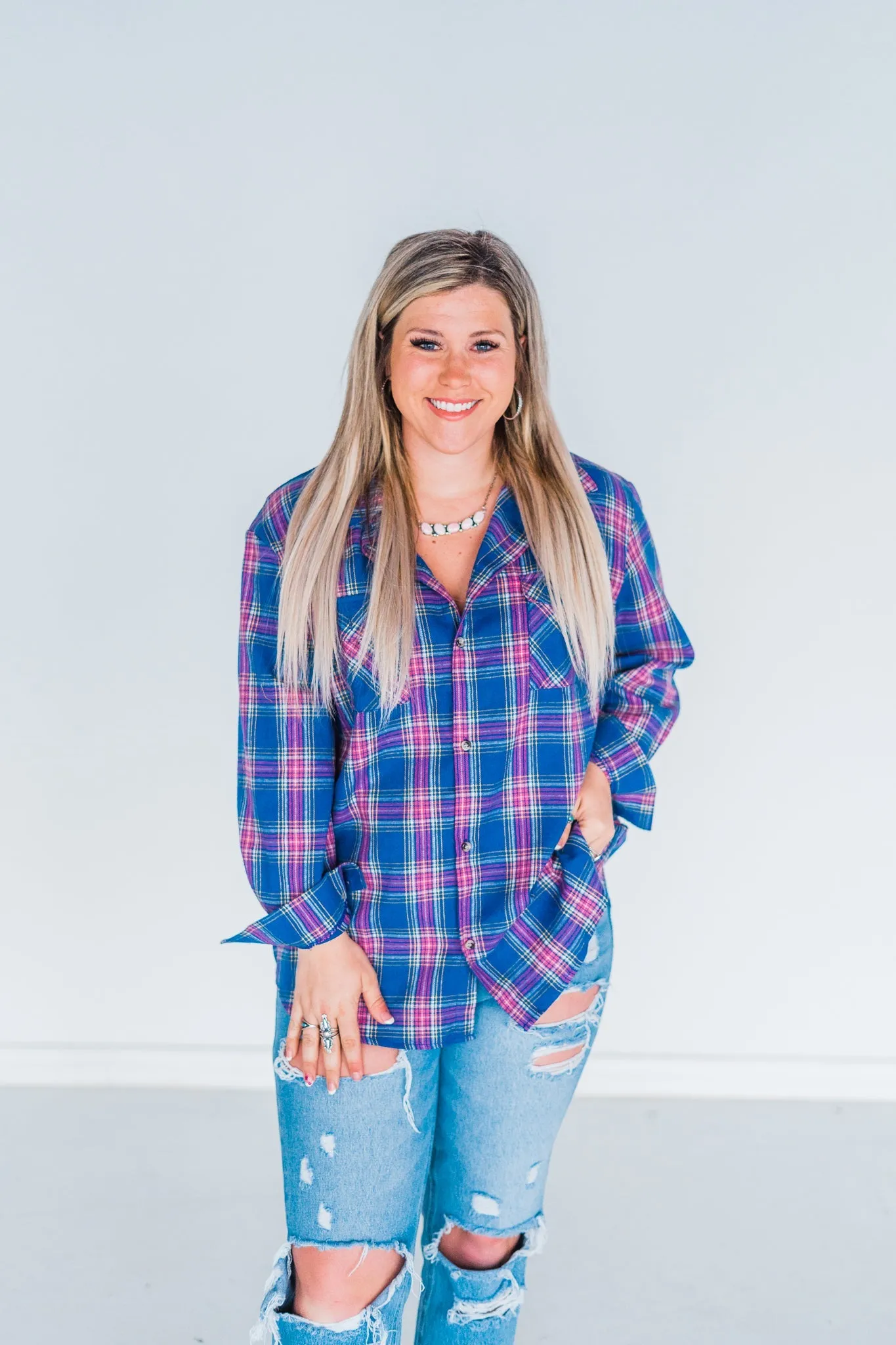 Lightweight Plaid Flannel In Four Colors