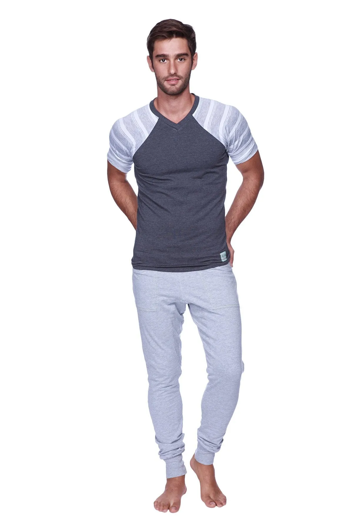 Long Cuffed Jogger & Yoga Sweat Pants (Heather Grey)