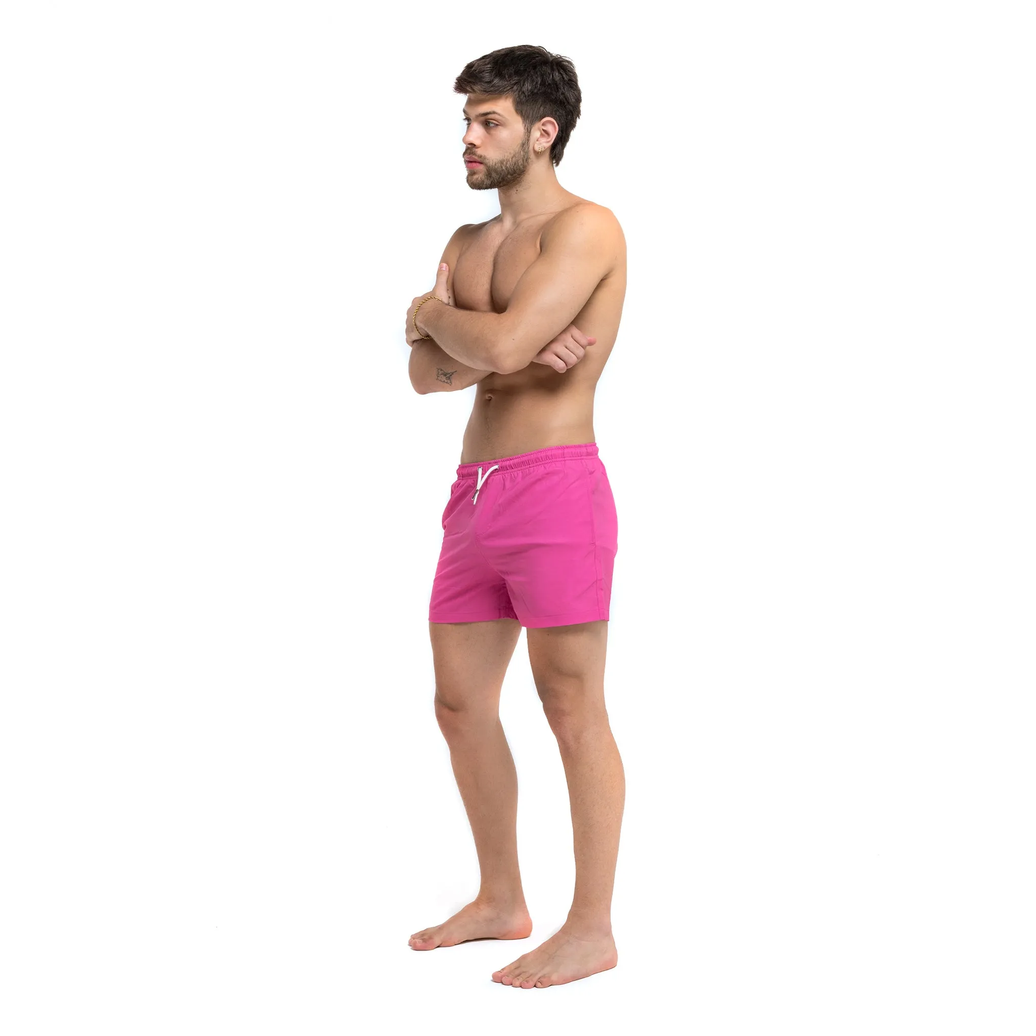 Magenta Blue Pocket - 3.5" Swim Trunks