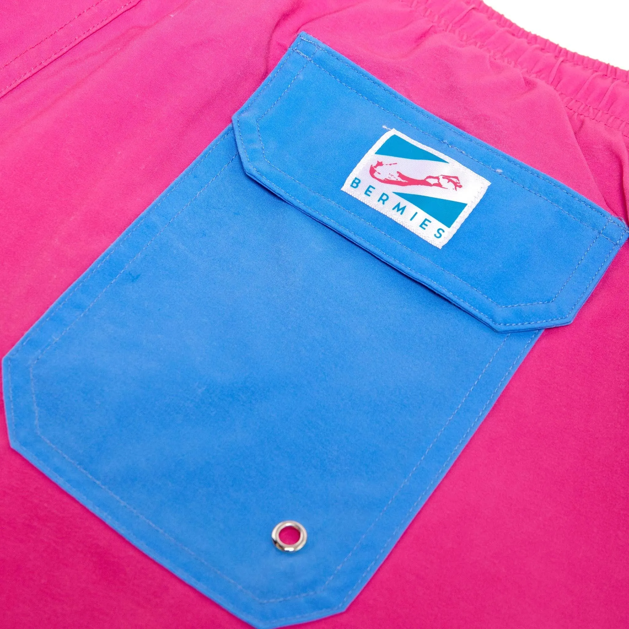 Magenta Blue Pocket - 3.5" Swim Trunks