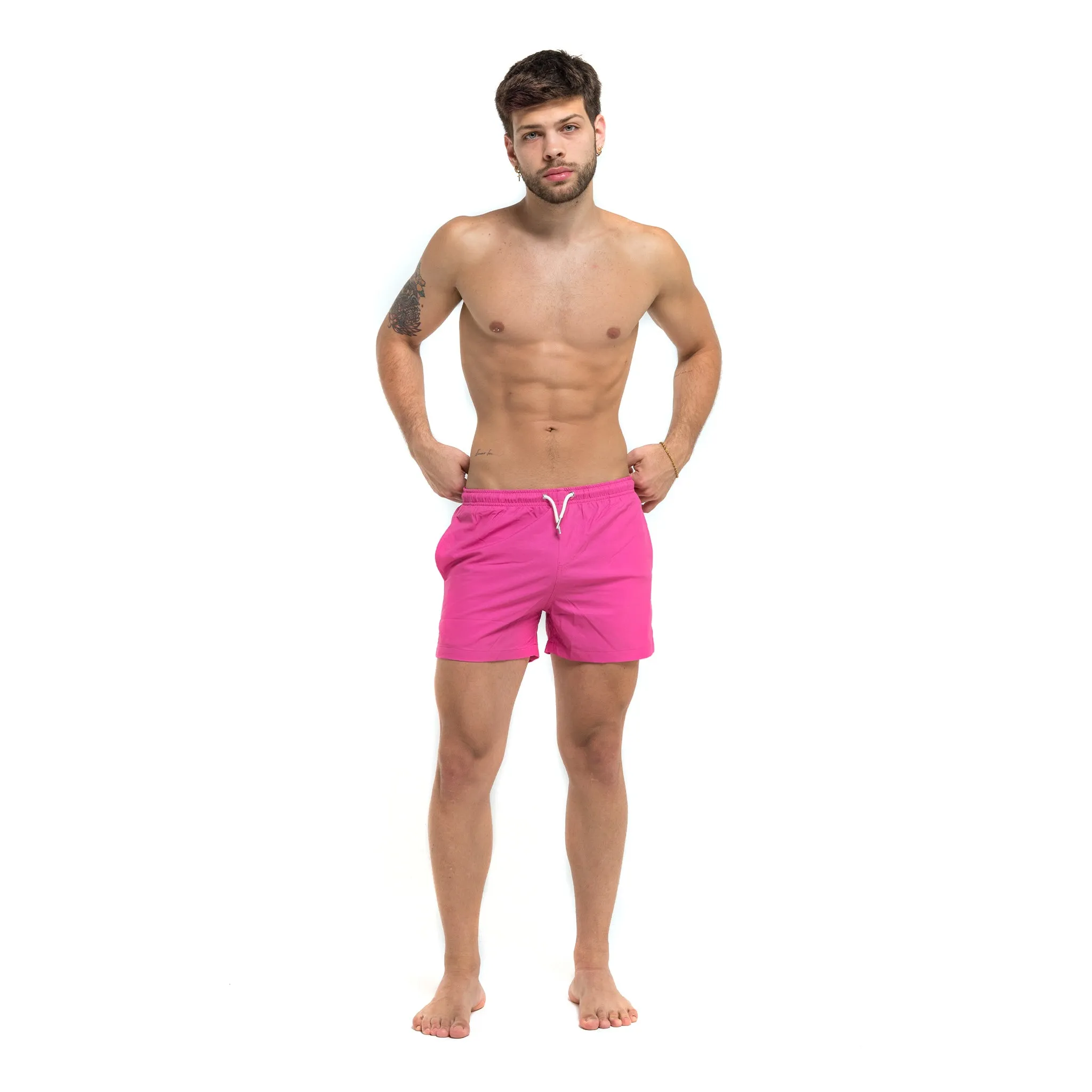 Magenta Blue Pocket - 3.5" Swim Trunks