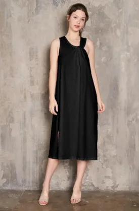 Maronie Asymmetric Cotton Midi Dress