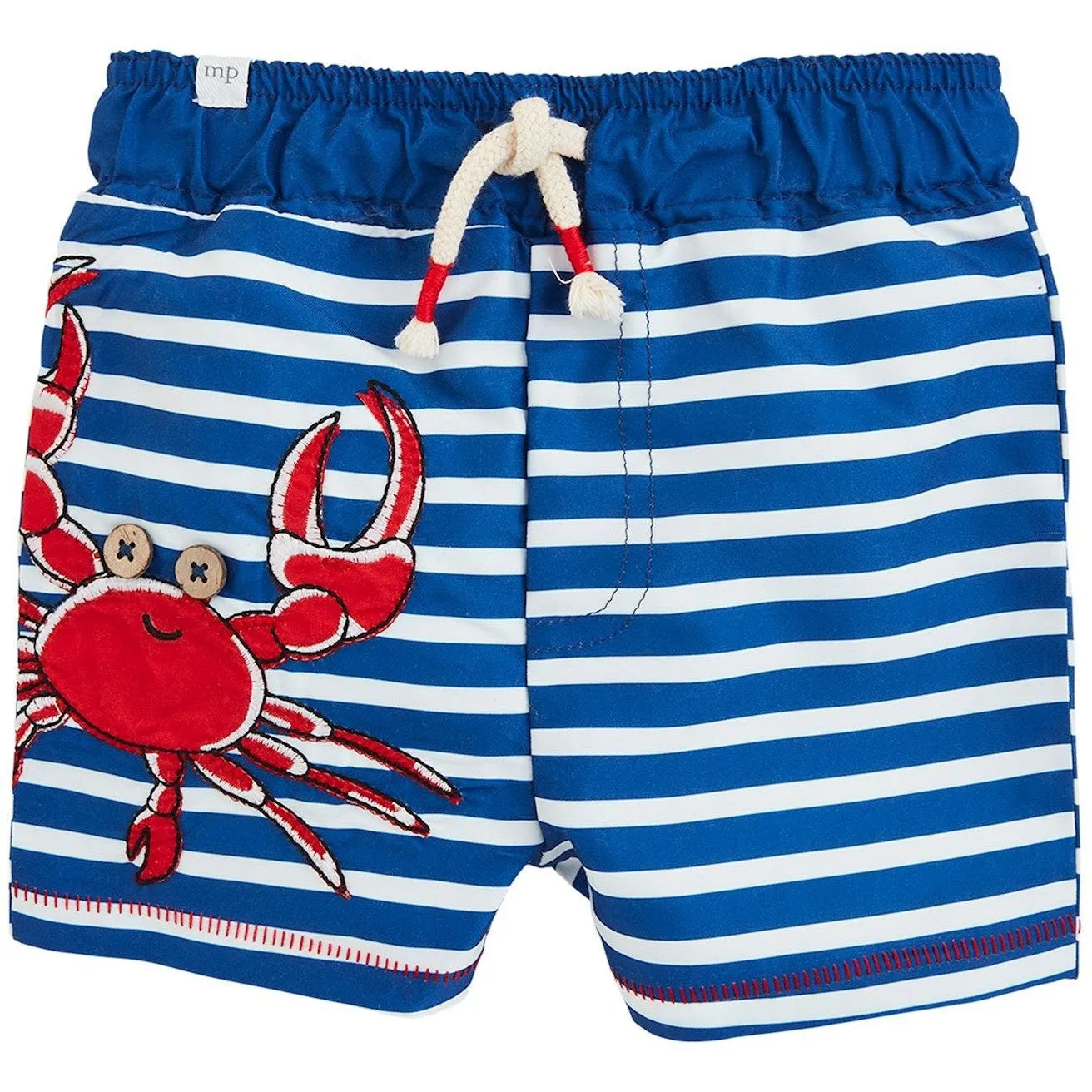 Mud Pie Crab Applique Swim Trunks