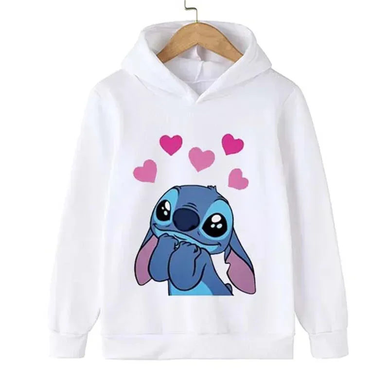 New 2024 Stitch hoodie for children aged 3-15, sporty and fashionable casual clothing, boys and girls hoodies, beautiful