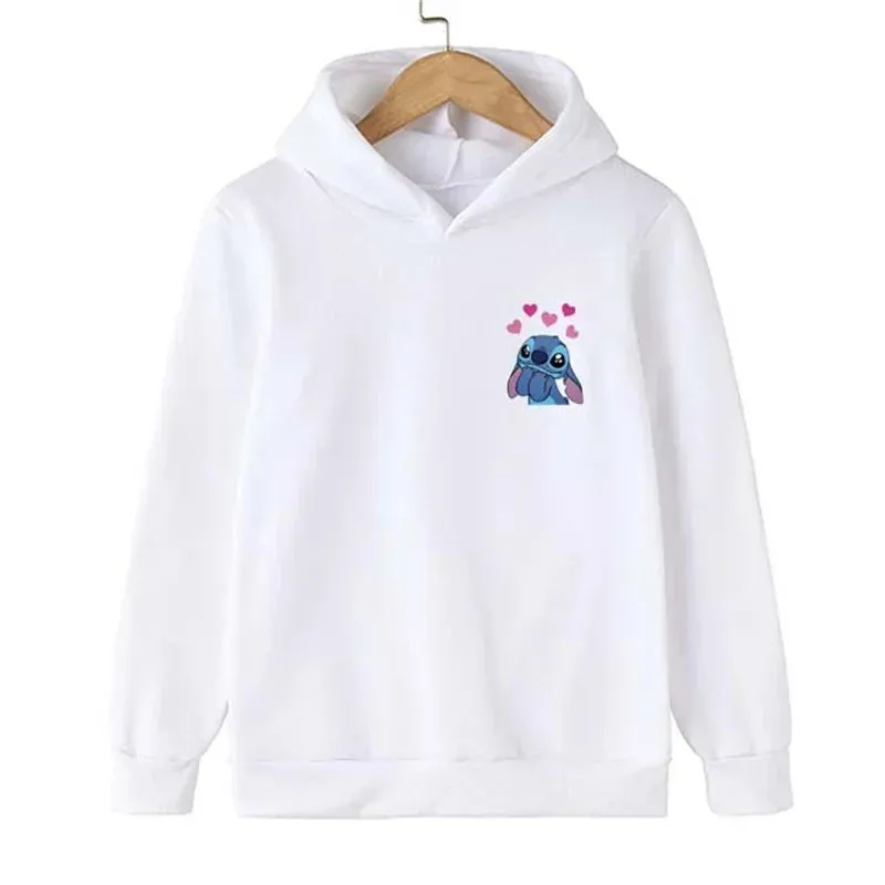 New 2024 Stitch hoodie for children aged 3-15, sporty and fashionable casual clothing, boys and girls hoodies, beautiful