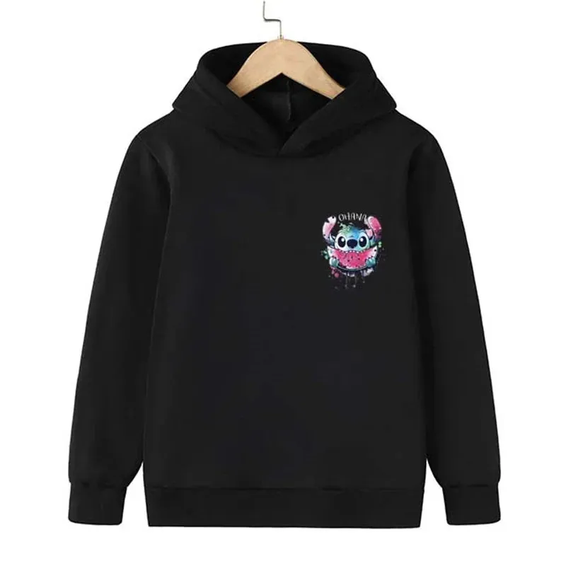 New 2024 Stitch hoodie for children aged 3-15, sporty and fashionable casual clothing, boys and girls hoodies, beautiful