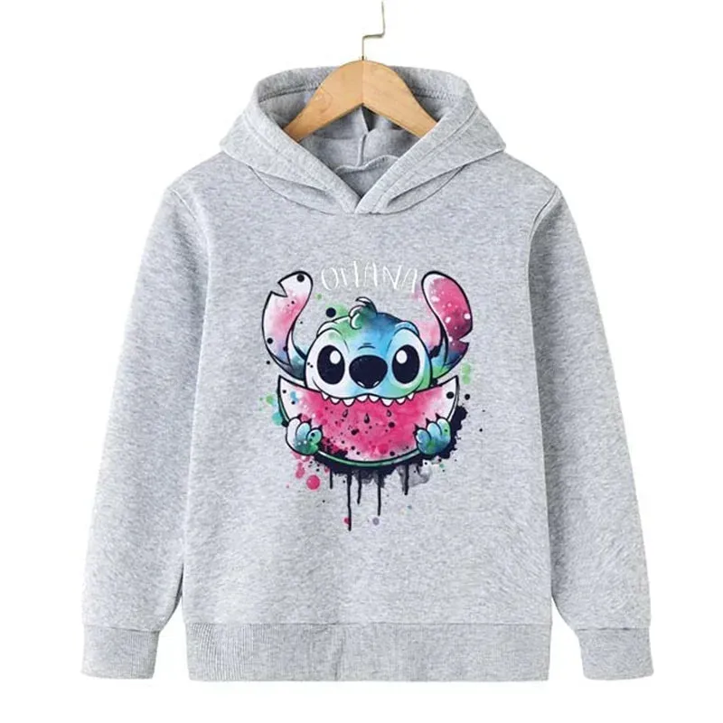 New 2024 Stitch hoodie for children aged 3-15, sporty and fashionable casual clothing, boys and girls hoodies, beautiful