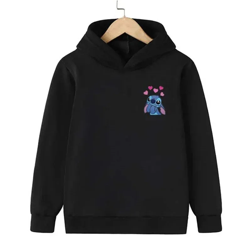 New 2024 Stitch hoodie for children aged 3-15, sporty and fashionable casual clothing, boys and girls hoodies, beautiful