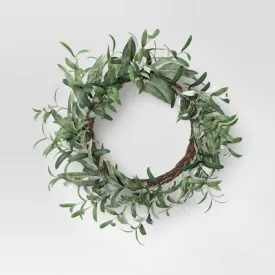 New - 26" Artificial Eucalyptus Wreath Green - Threshold