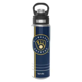 New - MLB Milwaukee Brewers 24oz Final Score Wide Mouth Water Bottle